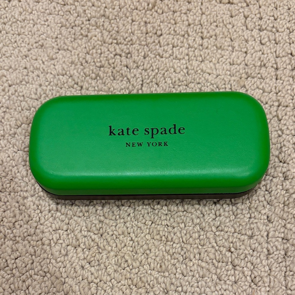 Kate Spade, New York eyeglass case green black clamshell clean EUC Case only!